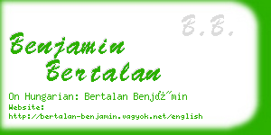 benjamin bertalan business card